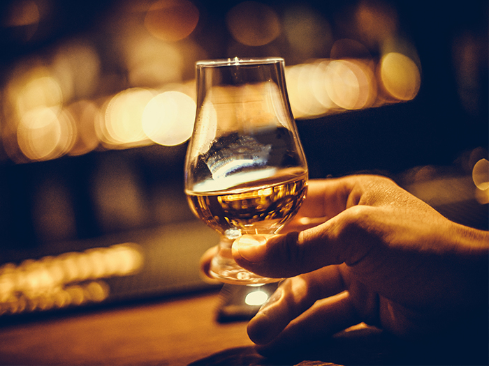 Cognac drink in glass